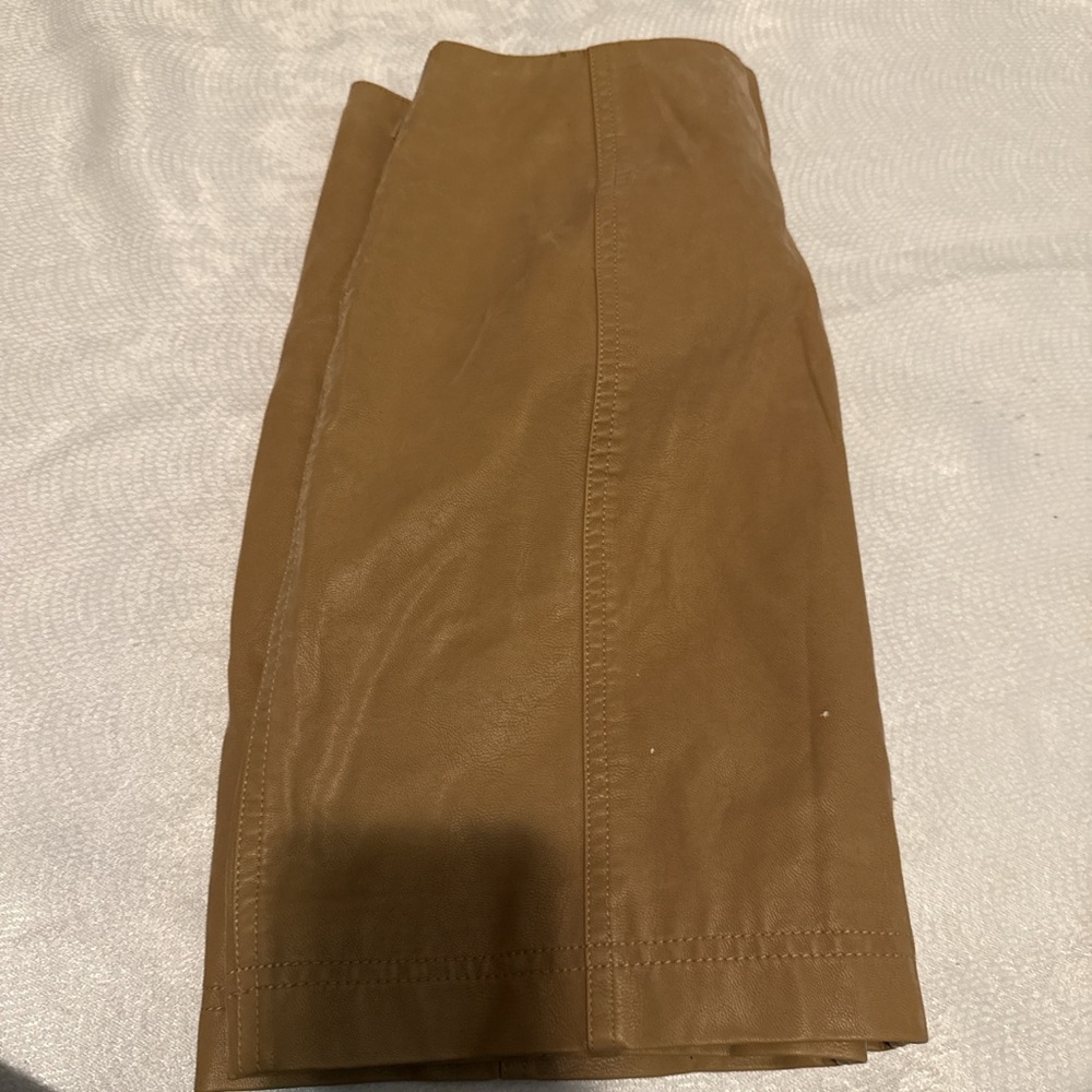 Free People Tan Mini Skirt - Picture 2 of 4